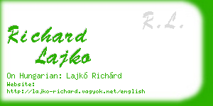 richard lajko business card